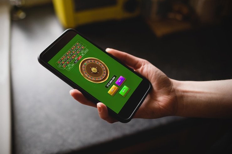 Mobile app interface showing live casino lobby